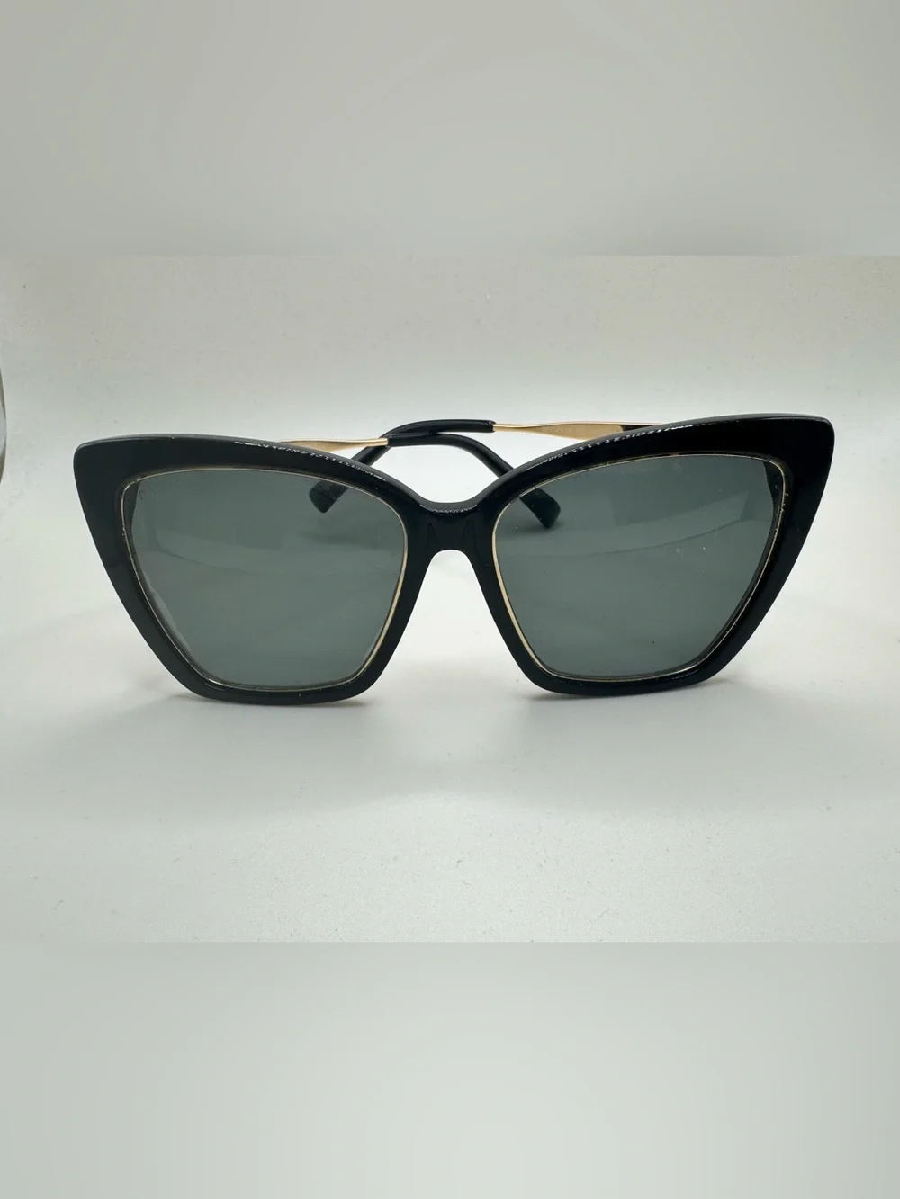 DIFF Becky IV Black Gold Cat Eye Sunglasses
